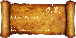 Odler Muriel névjegykártya
